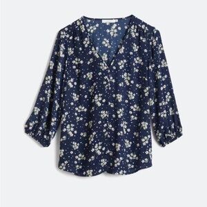 Floral Navy Women's Top